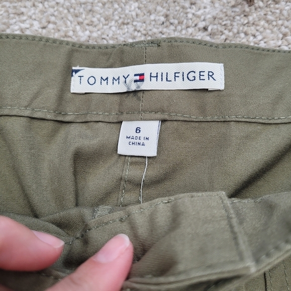 NWT Tommy Hilfiger Womens Green Cotton Skirt Size 6 - Picture 4 of 7